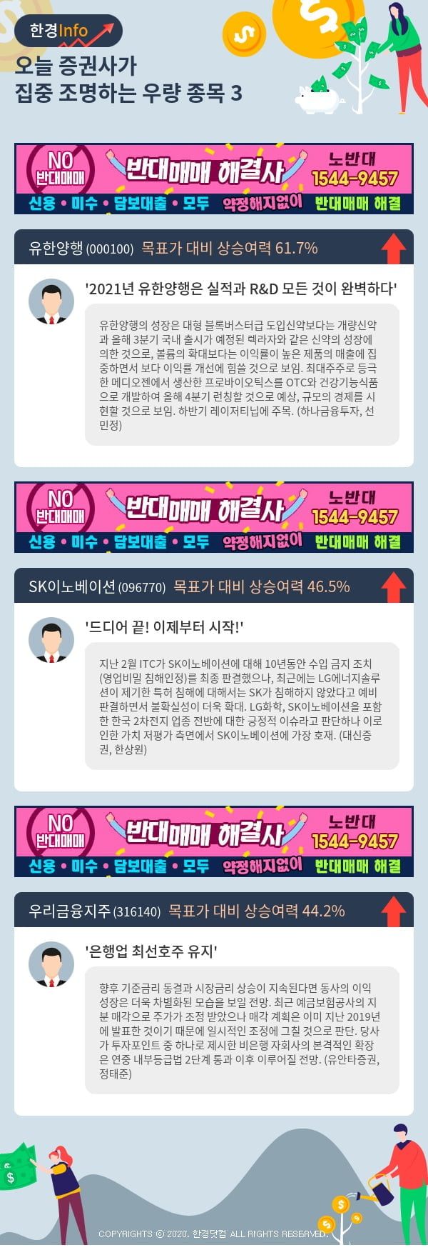 [포커스]오늘 증권사가 집중 조명하는 우량 종목 3