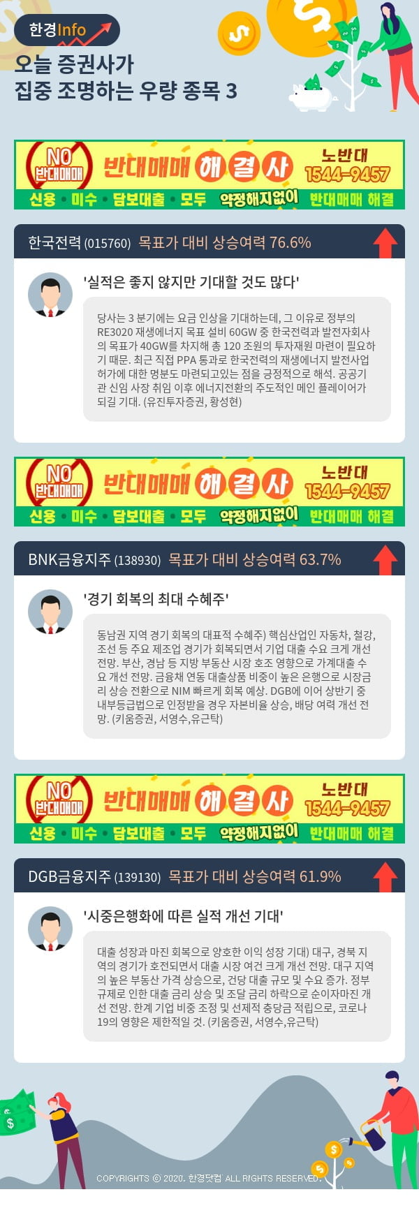 [포커스]오늘 증권사가 집중 조명하는 우량 종목 3