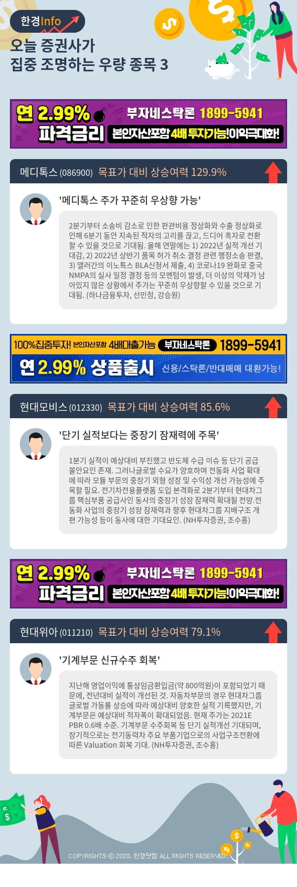 [포커스]오늘 증권사가 집중 조명하는 우량 종목 3