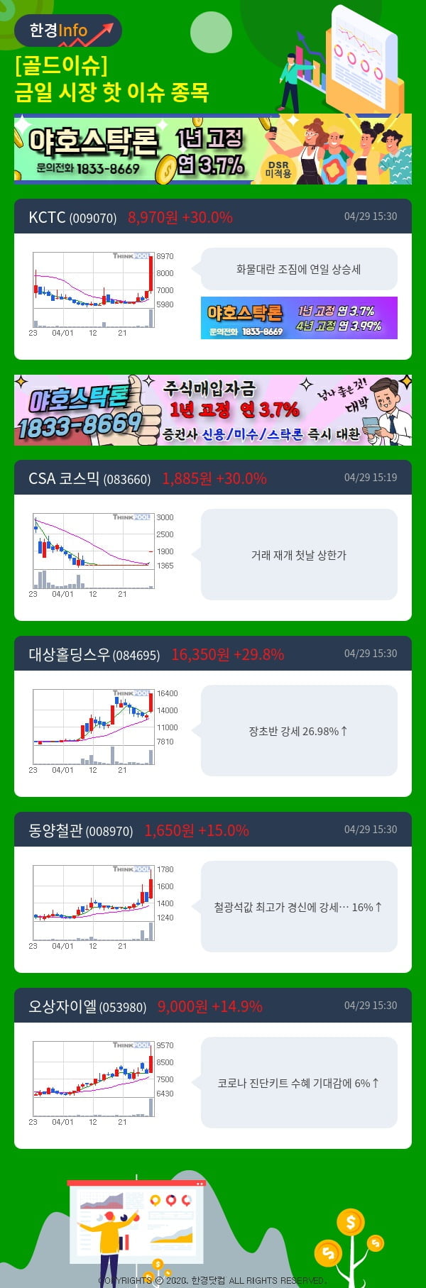 [골드이슈] 금일 시장 핫 이슈 종목