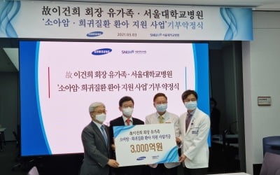 고 이건희 회장 유족-서울대병원, '소아암·희귀질환 환아 지원사업' 기부약정식