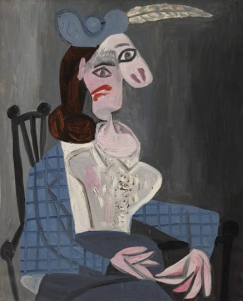 피카소 'Femme dans un fauteuil'/크리스티 홈페이지 캡처