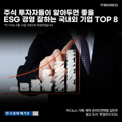 [영상 뉴스] 주식 투자자들이 알아두면 좋을 ESG 경영 잘하는 국내외 기업 TOP 8
