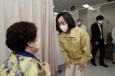 성남시 은수미 시장, 시의료원 방문해 60세 이상 어르신 코로나19 예방접종 현장점검