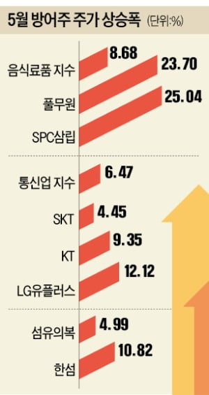 변동성場 '방패' 내수주가 뜬다