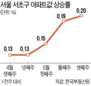 '토지거래허가' 피한 서초구, 1년6개월 만에 최대 상승