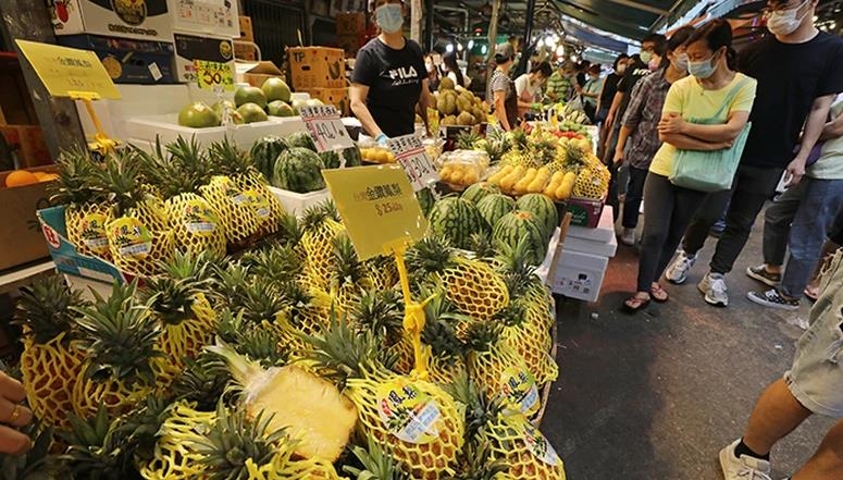 홍콩, 3월 대만 파인애플 수입 135배↑…"中 수입금지 직후"
