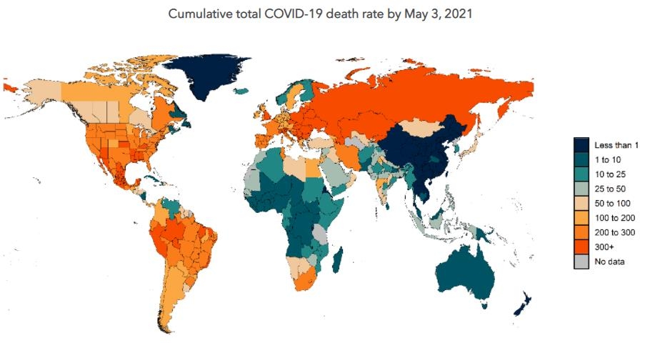"전세계 코로나 사망자 690만명…공식통계 보다 2배 많다"