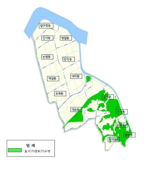 서울 강남·서초 자연녹지지역, 토지거래허가구역 재지정