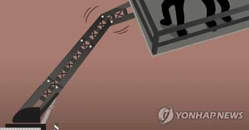 안성서 25ｔ 크레인 넘어져 작업자 6명 부상