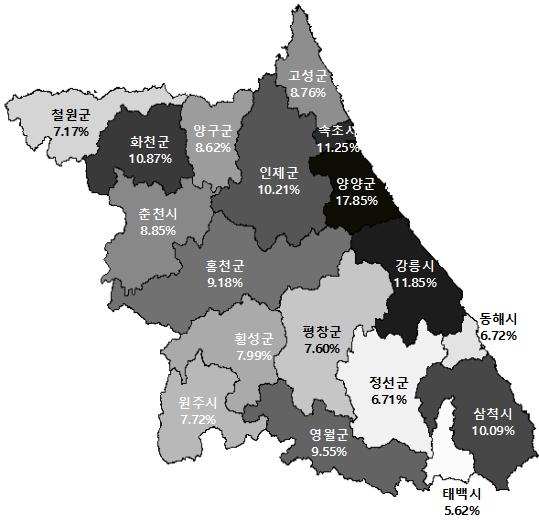 강원 개별공시지가 9%↑…가장 비싼 땅은 춘천 명동 입구