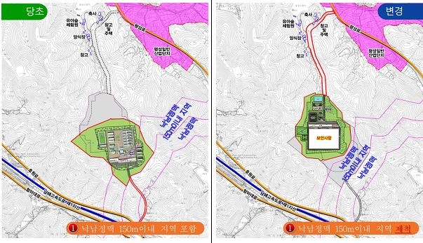 창원교도소 신설부지 낙남정맥과 겹치는 문제 해결