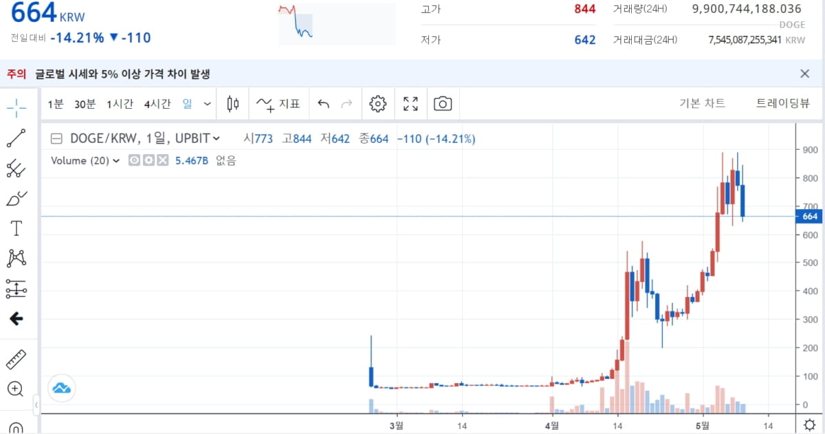 코인 대신 자폐증 밝힌 머스크...도지코인 급락