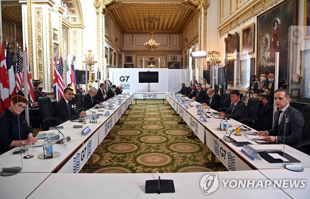 중국·러시아에 목소리 높인 G7 외교장관…백신생산 확대 협력(종합)