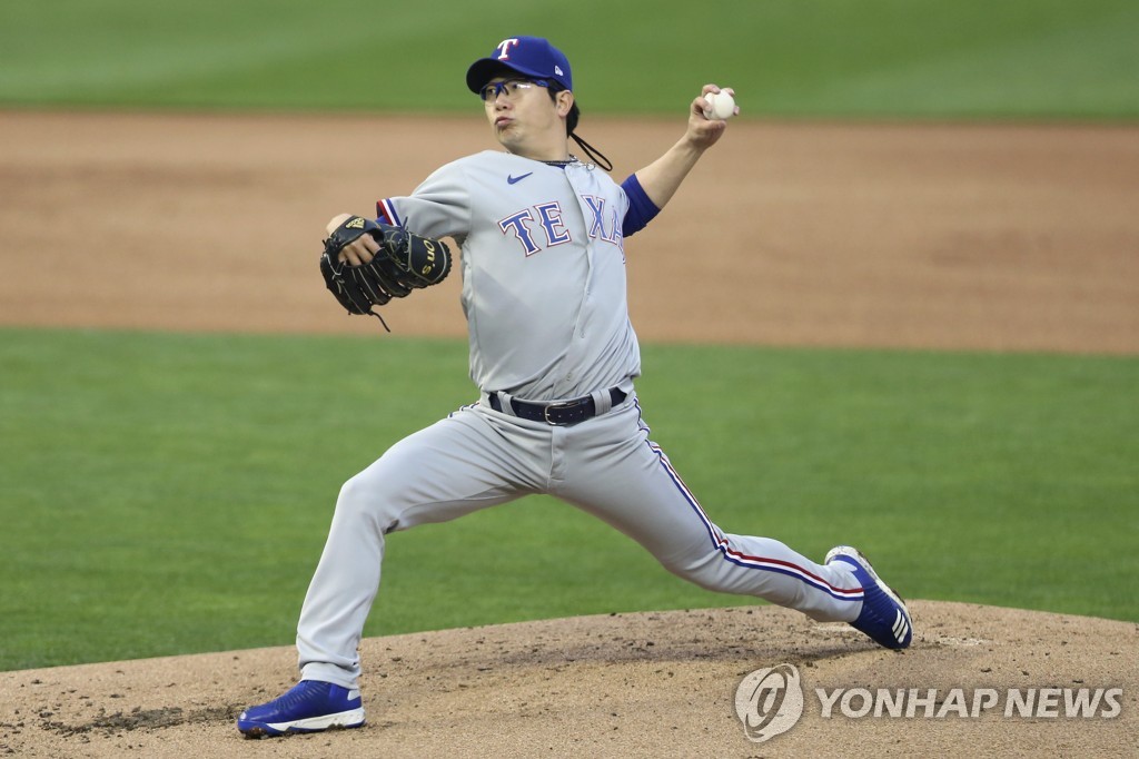 MLB 텍사스 양현종, 9일 만에 등판해 홈런 맞고 3실점