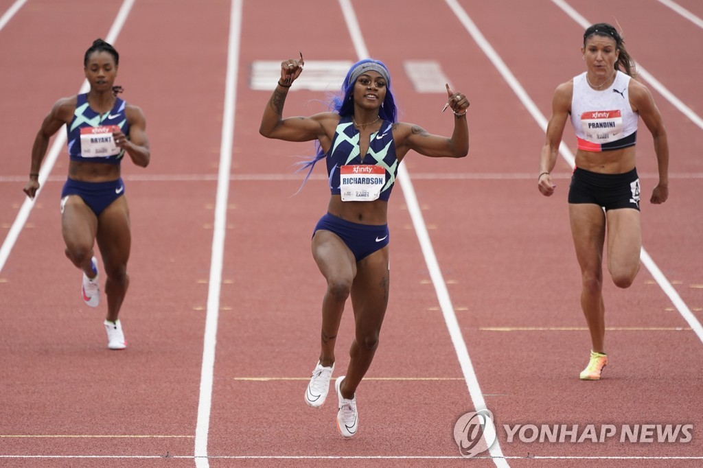 육상 여자 100ｍ '신성' 리처드슨, 현역 최고 스프린터들과 대결