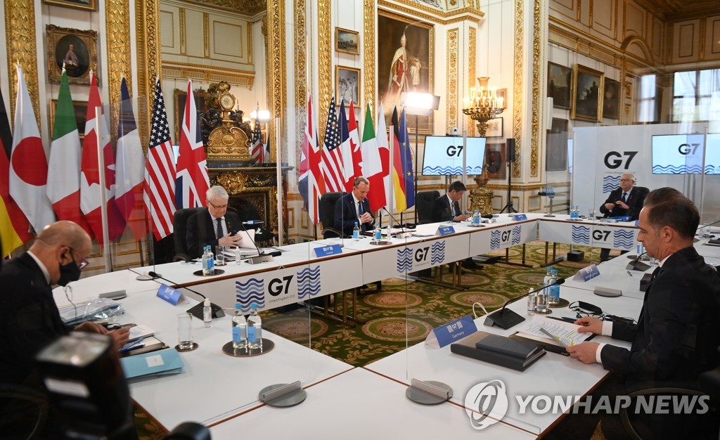 런던서 만난 G7외교장관들, 중국·러시아 공동대응 모색