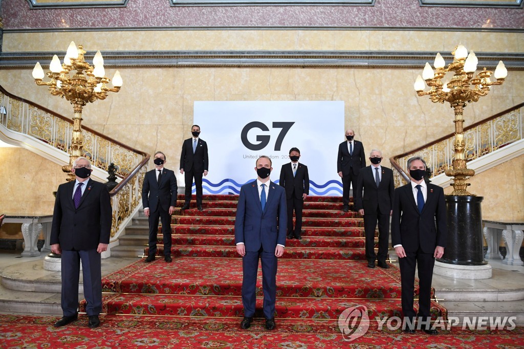 런던서 만난 G7외교장관들, 중국·러시아 공동대응 모색