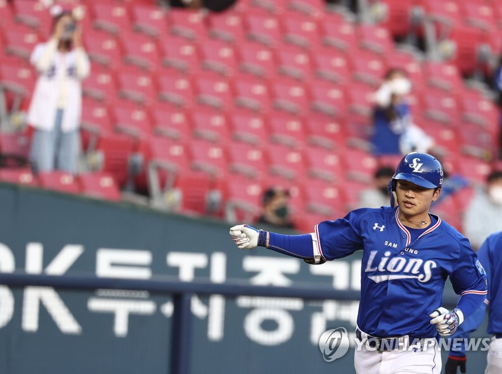 '4안타·3타점' 삼성 박해민 "수원 징크스 떨쳐내 기뻐"