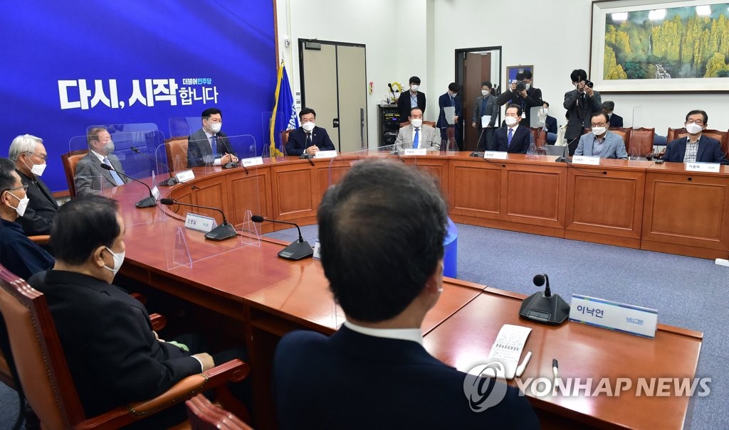 與원로들, 송영길에 고언 "깨트려라" "통합하라"