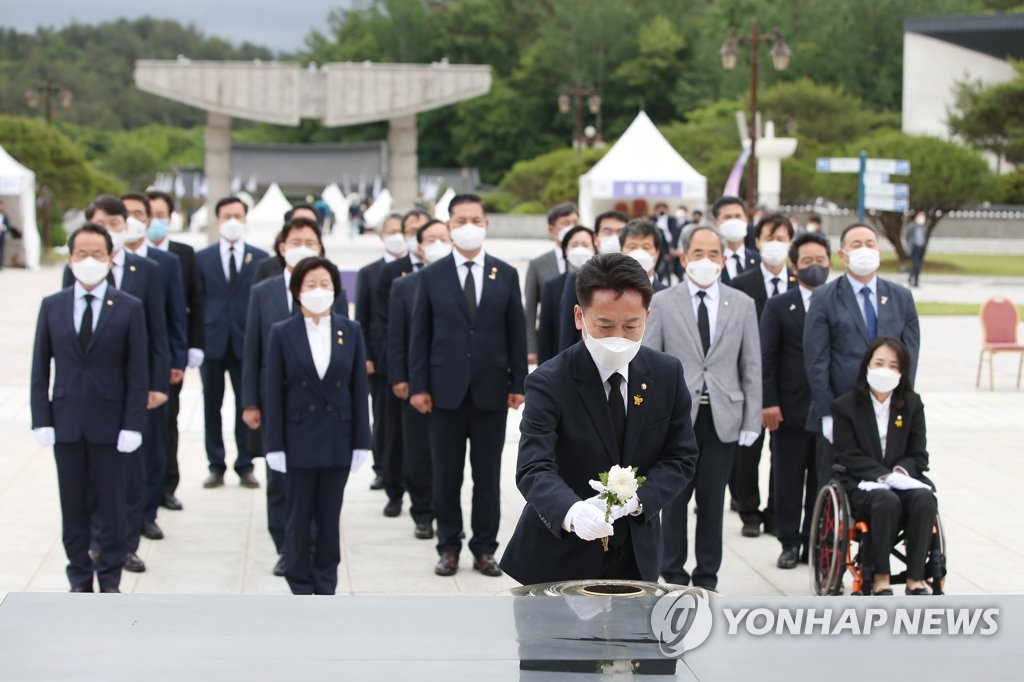 '텃밭' 총집결한 與…빅3부터 지도부까지 5·18행보(종합)