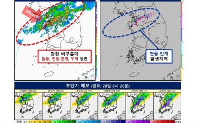 중부지방 요란한 비…낮에 잠시 멈췄다 밤에 다시 내린다