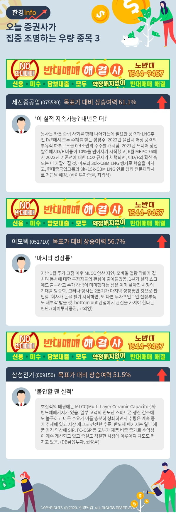 [포커스]오늘 증권사가 집중 조명하는 우량 종목 3