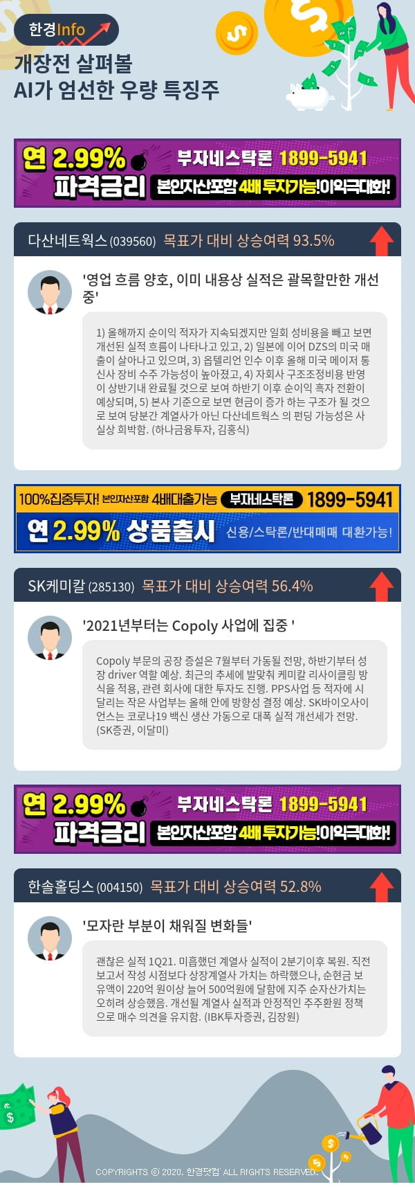 [포커스]개장전 살펴볼 AI가 엄선한 우량 특징주