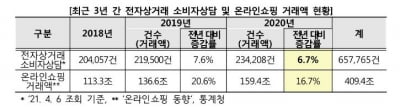 코로나19 영향?…지난해 전자상거래 소비자상담 6.7% 증가