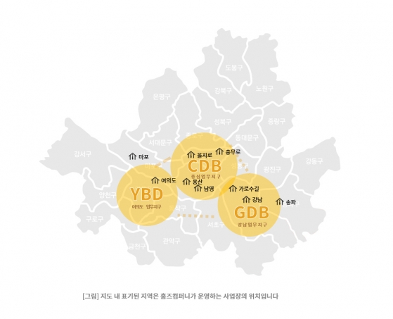 홈즈컴퍼니 "강남-여의도-사대문 서울 3대 중심 거점 확보"