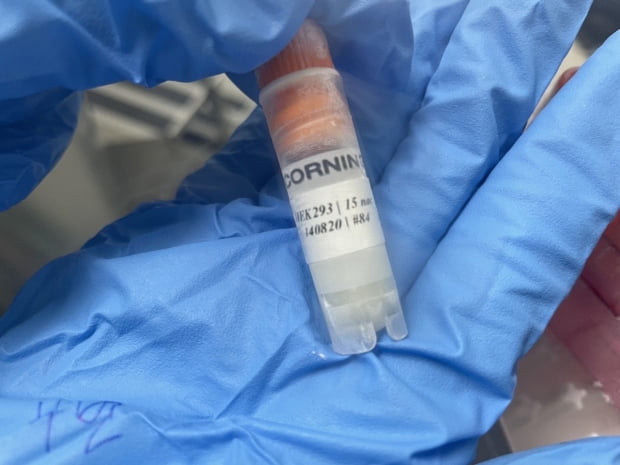 러시아 RDIF가 휴온스글로벌 콘소시엄에게 보낸 스푸트니크 백신 생산용 세포 바이알.