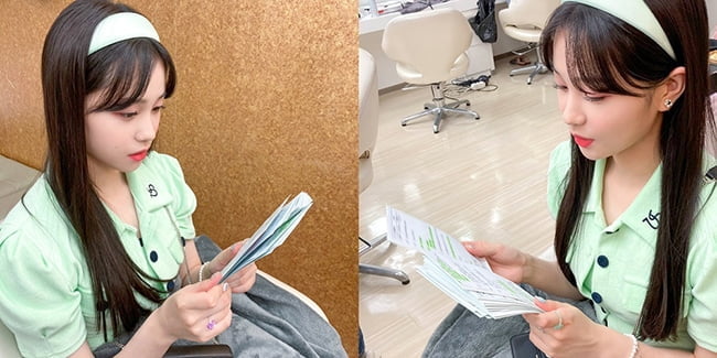 위클리 지한, `더쇼` MC 100일 기념 대기실 비하인드 공개…‘대본 삼매경’