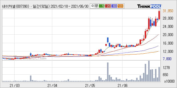 네이처셀, 주가 반등 현재는 +10.16%... 이 시각 거래량 292만9141주