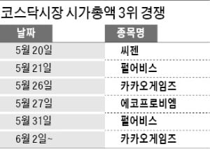 韓증시는 시총 3위 전쟁중 5위에 투자하면 돈 번다?