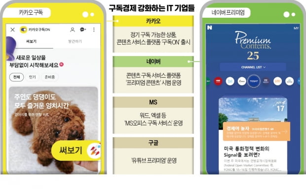 카톡으로 생필품 정기배송…네이버에선 원하는 콘텐츠 月구독