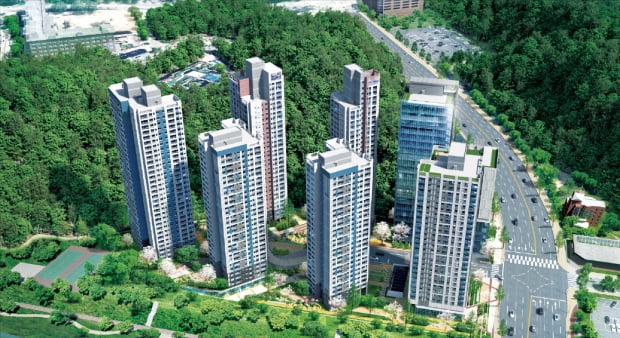 더샵 분당 파크리버, 배산임수 입지…단지 앞에 탄천, 뒤엔 정자공원