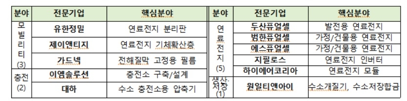 '수소전문기업' 11개 첫 지정…연구개발·금융·조달 등 지원