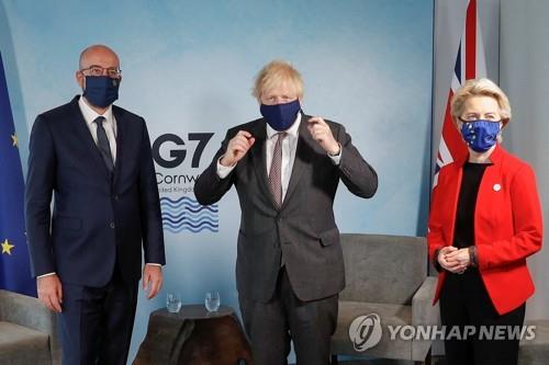 EU-영국, 브렉시트 '소시지 전쟁' 격화…G7 화합에 걸림돌 되나(종합)
