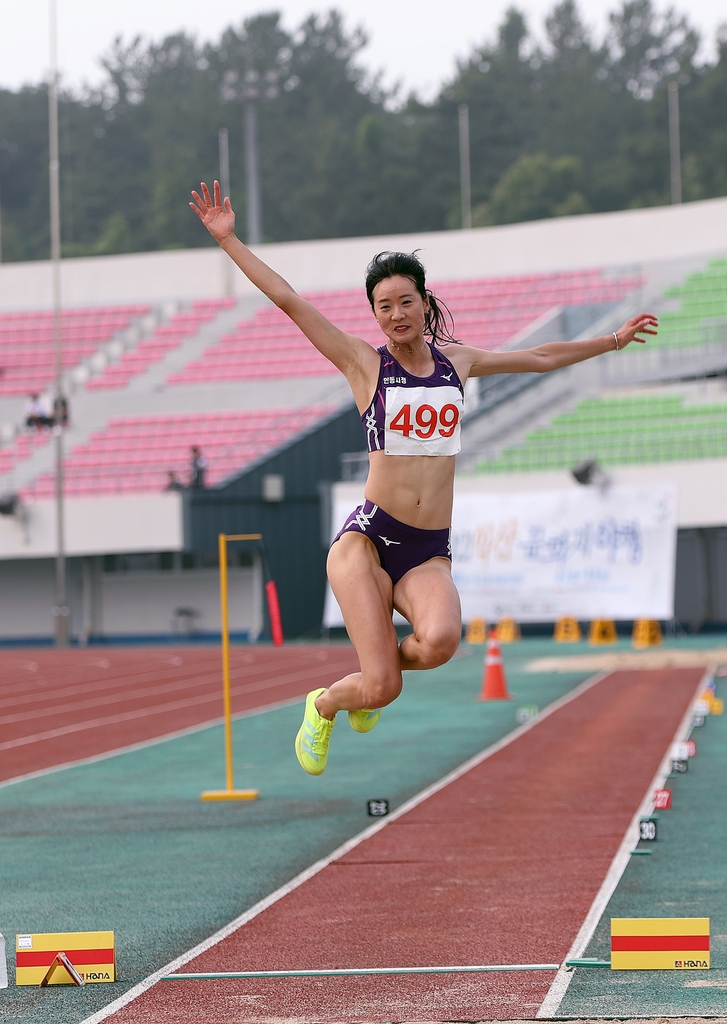 유정미, 전국종별육상 여자부 멀리뛰기·400ｍ 릴레이 2관왕