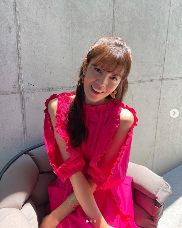 '49kg·애셋맘' 김성은, '정조국♥' 기다리는 핑크빛 미소[TEN★]