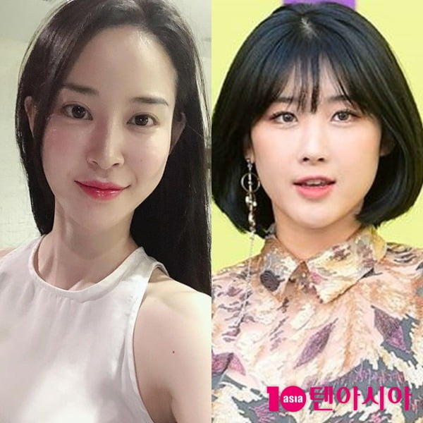 그룹 나인뮤지스 이샘(왼쪽)과 문현아. 사진 = 이샘 인스타그램, 텐아시아 사진DB