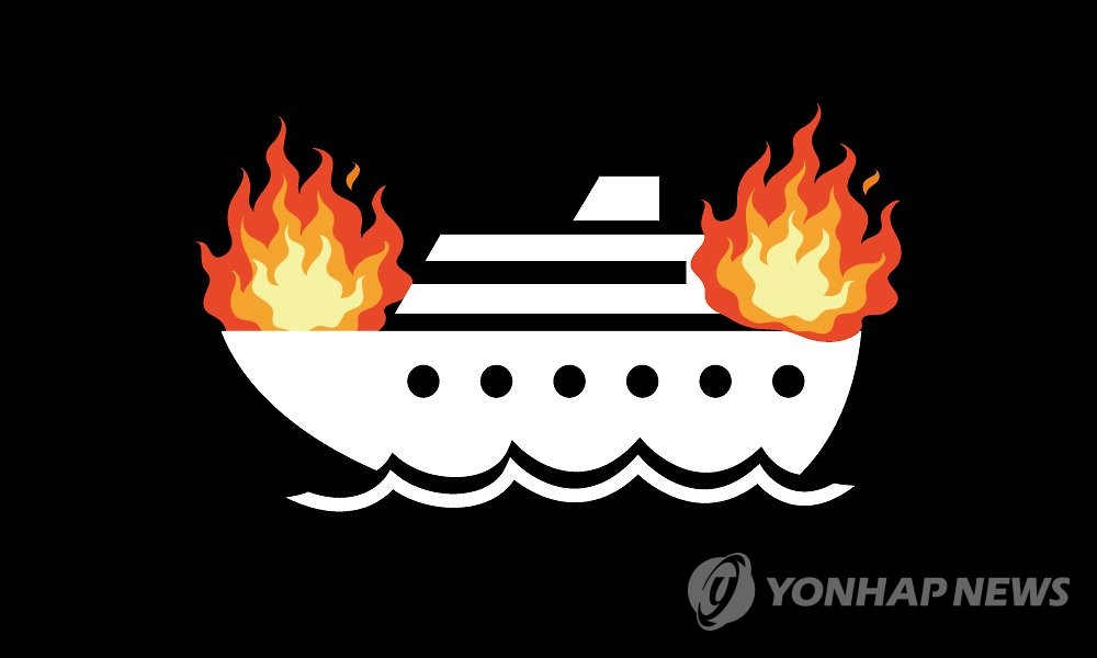 고흥 항구에서 폭발소리와 함께 선박 화재