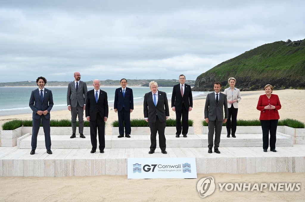 "G7 정상들 경기부양 지속 필요에 동의…인플레 일시적"[로이터]