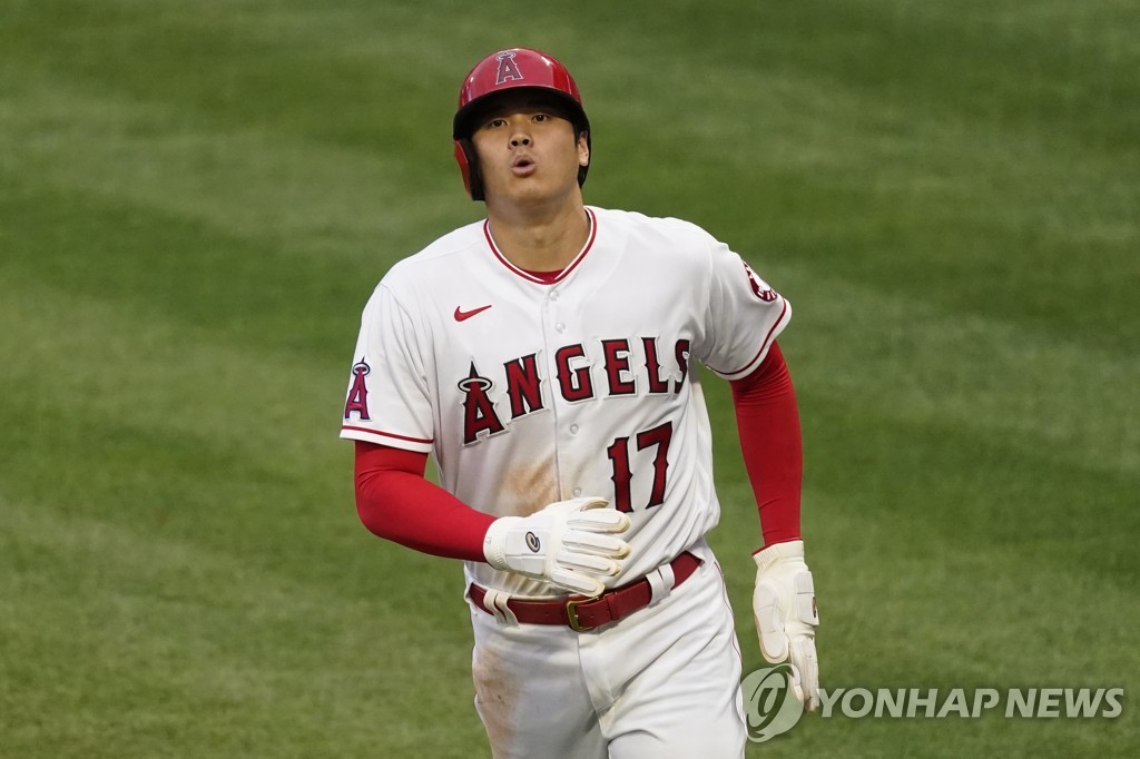 오타니, MLB 데뷔 후 최장 비거리 '143ｍ'짜리 홈런 발사