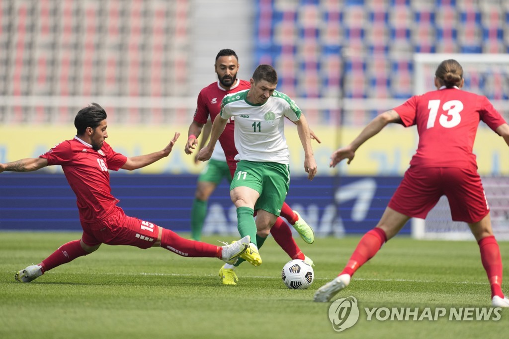 투르크멘, 레바논에 3-2 역전승…월드컵 2차예선 유종의 미