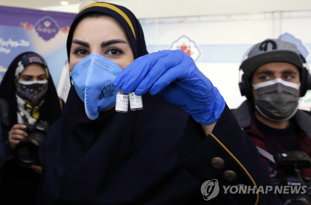 이란, 자체 개발 코로나19 백신 '코비란' 긴급사용 승인(종합)