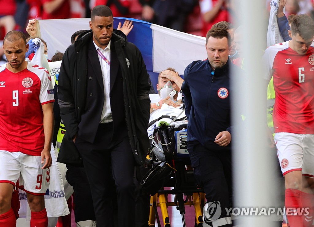 '부상 악재' 유로 2020…에릭센 의식 잃고, 카스타뉴는 안와골절