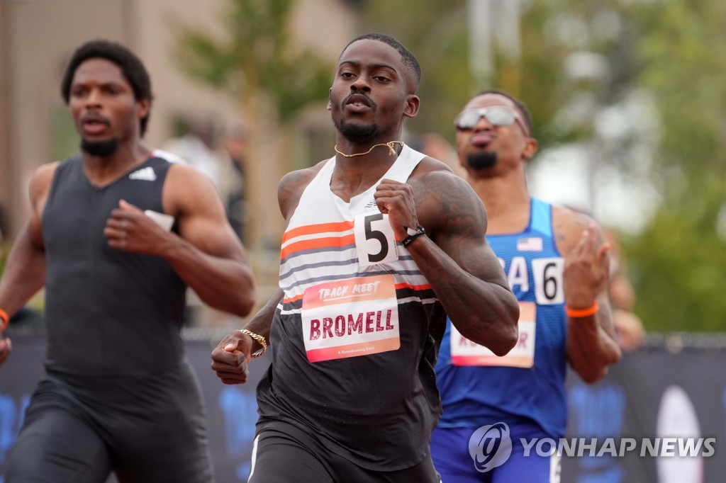 브롬웰, 육상 남자 100ｍ 역대 9번째로 9초8대 돌파…9초77