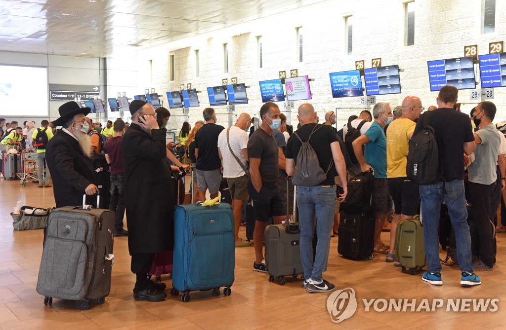 이스라엘, 델타변이 확산에 외국 관광객 자가격리 면제 연기