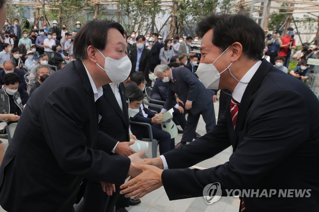 오세훈 "윤석열 오늘 처음 봐…자주 모셔야겠다"